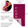 Aurora Athletica Organic Cotton Gym Towel - Soft & Absorbent (31.5 X 15.75 inch) - Silver Infused - Yoga & Workout Towel - Fuchsia view 2