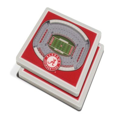 YouTheFan 9021964 NCAA Alabama Crimson Tide Bryant-Denny Stadium 3D StadiumViews Coaster Set - Pack of 2