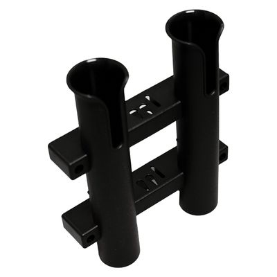 T-H Marine Fishing Rod Holder | 2 in 1 Molded Rod Rack with Storage Slots for Knife, Pliers & Lures - Black