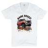 Rare Breed V-Neck T-Shirt Bronco by Ford Licensed Tee White Small view 1