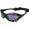 Birdz Eyewear Seahawk Water Sports Safety Goggles Jetski Kayaking Jet Ski Watersports Black Frames + Purple ReflecTech Mirror Lenses view 1