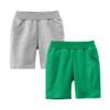 Azalquat Baby Boys Summer Knit Shorts with Pocket, 2 Pack Toddler Pull-On Soft Active Shorts (Green & Grey, 5T) view 1