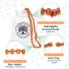 Ambercalm Baltic Amber Necklace - Raw Unpolished Amber Baroque w/Certified Genuine Baltic Amber Cognac 12.5 Inches view 3