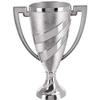 Crown Awards Silver Cup Trophy, 8.4" Silver Cup Engravable Trophy On Black Contemporary Base, 10 Pack view 2