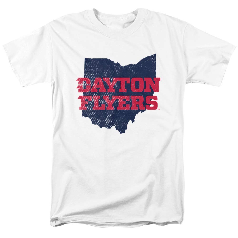 University of Dayton Official State Unisex Adult T-Shirt, White, 5X-Large