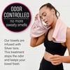 Aurora Athletica Pink Gym Towels for Women - This Super-Soft, Absorbent, Luxury 100% Organic Cotton Silver-Infused Sweat Towel is Perfect for Sports, Workouts, and Yoga view 4