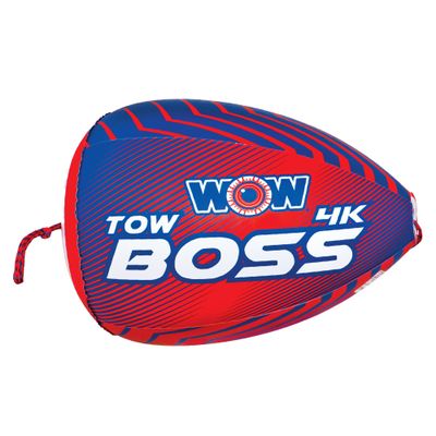 Wow Sports - Tow Rope for Deck Tube - Works for Boating, Skiing, & Wakeboarding - 4K Tow Boss Bobber - Inflatable Buoy