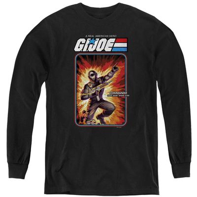 G.I. Joe Snake Eyes Card Youth Long Sleeve T Shirt, Black, Large