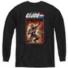 G.I. Joe Snake Eyes Card Youth Long Sleeve T Shirt, Black, Large view 1
