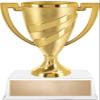 Crown Awards Custom Gold Cup Trophy, 8.4" Gold Cup Recognition Trophy Award On Contemporary Base, 50 Pack view 1