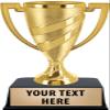 Crown Awards Gold Cup Trophy with Custom Engraving, 6" Personalized Gold Cup Achievement Trophy Award, 10 Pack view 1