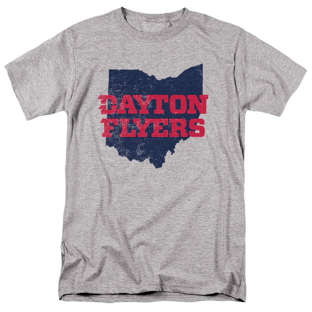 University of Dayton Official State Unisex Adult T-Shirt, Athletic Heather, 5X-Large