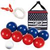 Triumph Sports Patriotic Bocce Ball Set Lightweight, Portable and Compact with 8 Bocce Balls, Jack, Measuring Device and Convenient Carry Bag, Multicolor view 1