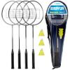Triumph 4-Player Badminton Racket Set with 4 Steel Rackets, 3 Shuttlecocks, and Carry Bag  Outdoor Lawn Game for Backyard, Beach, Tailgates, Camping, and Family Activities view 1