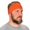 Ergodyne Chill Its 6634 Cooling Headband, Sports Headbands for Men and Women, Moisture Wicking, Orange view 1