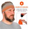 Ergodyne Chill Its 6634 Cooling Headband, Sports Headbands for Men and Women, Moisture Wicking, Orange view 2