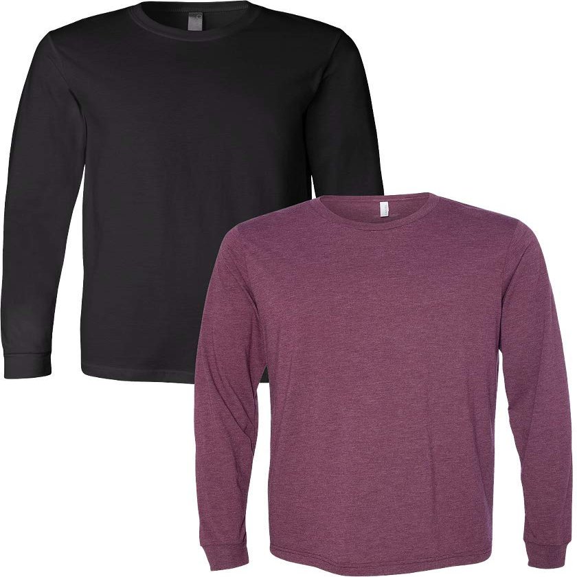 3501-Black/3513-Maroon Triblend-S-2pk Default Title S