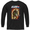 G.I. Joe Roadblock Card Youth Long Sleeve T Shirt, Black, Large view 1