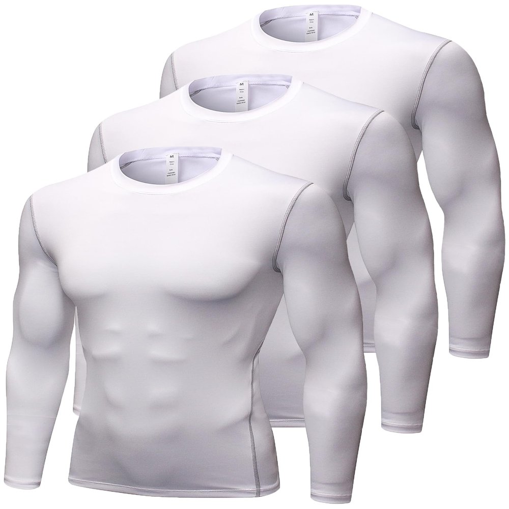 Compression Shirt Men Long Sleeve Thermal Workout Shirts Athletic Basketball Base Layer Undershirts Sports Top