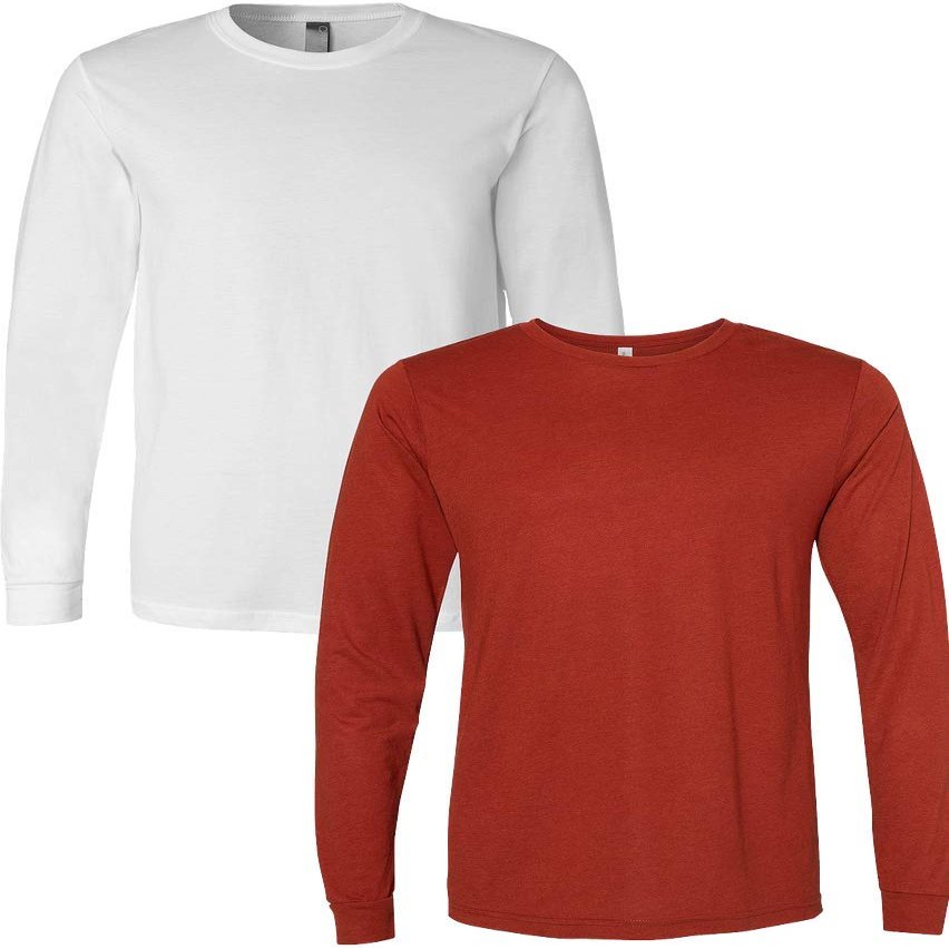 3501-White/3513-Brick Triblend-2XL-2pk Default Title 2XL