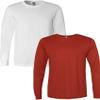 3501-White/3513-Brick Triblend-2XL-2pk Default Title 2XL view 1