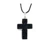 22X30MM Natural Lava Cross Adjustable Cord Pendant view 1