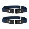 Buyless Fashion Kids Boys Girls No Buckle Adjustable Elastic Dress Stretch Belt Up to 30 Inches 2 Pack - 5098-2-Navy view 1