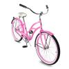 Tracer Taha Beach Cruiser Bike, 26 inch Commuter Bicycle, Single Speed/7 Sepeed Options, Hi-Ten Steel Frame, City Hybrid Bike for Women Men Adult (1-Speed - F, Pink) view 1