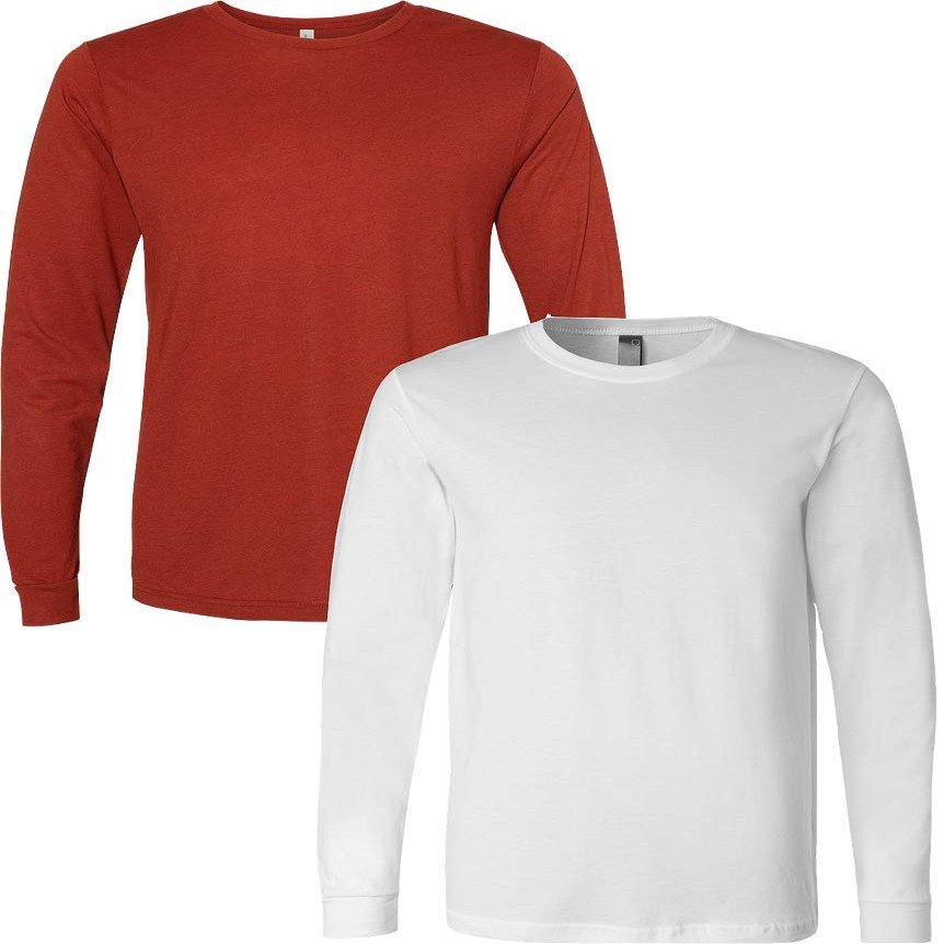3513-Brick Triblend/3501-White-L-2pk Default Title L