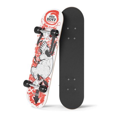 24 inch Rude Boyz Mini Cruiser Skateboard - Aluminium Trucks - Kids Skateboard Ages 5-8 Beginner - Skateboards for Kids