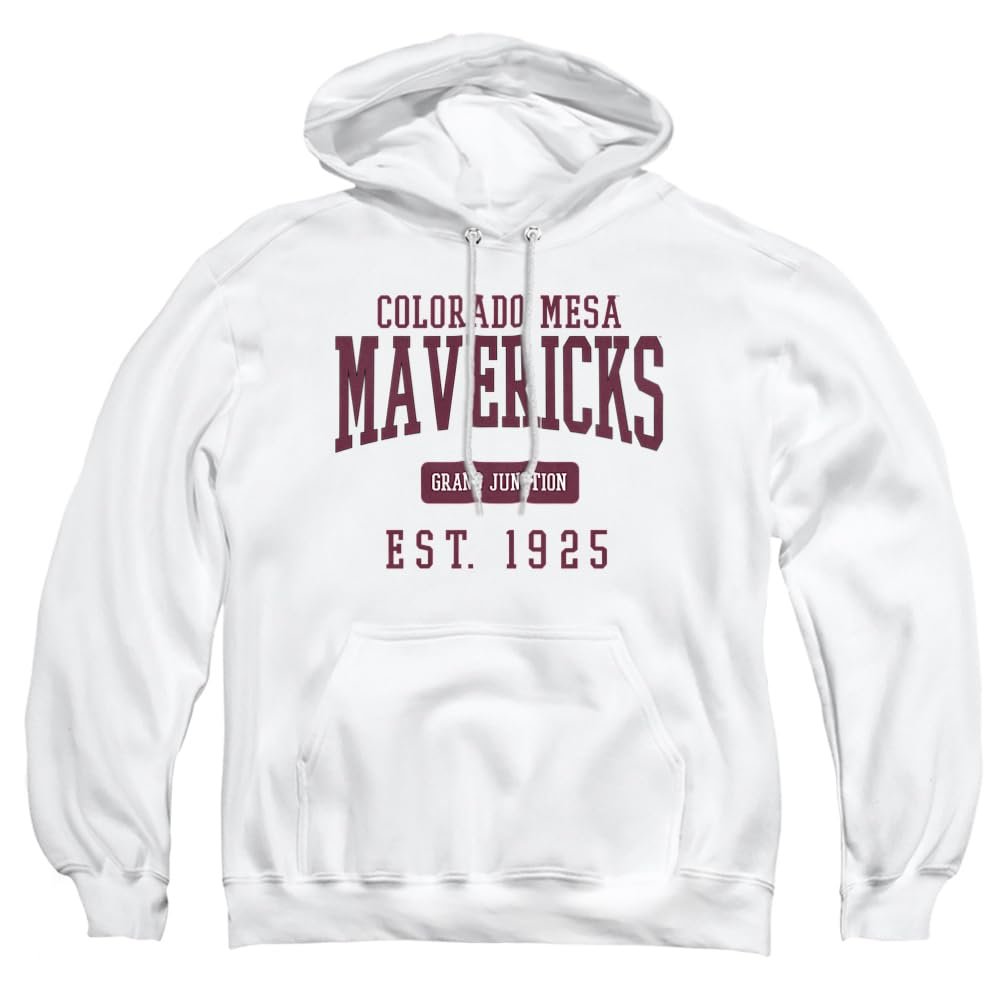Colorado Mesa University Official Founded Date Unisex Adult Pull-Over Hoodie, White, X-Large
