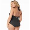 Vince Camuto Solids, Tie Front Halter One Piece, Black, 6 view 2