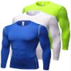 Compression Shirt Men Long Sleeve Thermal Workout Shirts Athletic Basketball Base Layer Undershirts Sports Top view 1
