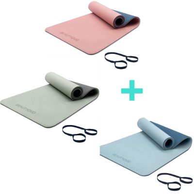 3 COLORS - BUY TOGETHEREco Friendly TPE Non Slip Yoga Mat, 1/3-Inch Extra Thick Yoga Mats for Women Men, for Yoga, Pilates and Floor Exercises