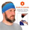 Ergodyne Chill Its 6634 Cooling Headband, Sports Headbands for Men and Women, Moisture Wicking , Blue view 2