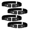 Buyless Fashion Kids Boys Girls No Buckle Adjustable Elastic Dress Stretch Belt Up to 30 Inches 4 Pack - 5098-4-Black view 1
