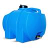 WaterPrepared Portable Water Tank, Plastic Handle & Hose Spigot, 35 Gallon, Blue - Heavy-Duty Beverage and Hydration Dispenser for Outdoor and Camping Trip view 1