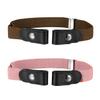 Buyless Fashion Kids Boys Girls No Buckle Adjustable Elastic Dress Stretch Belt Up to 30 Inches 2 Pack - 5098-2-CML/PNK view 1