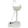 Thxbyebye Removable Outdoor Wash Basin Outdoor Garden Sink, 5 Gallon Portable Washing Station with Wheels, Hand Wash Basin Sanitary Ware for Camping/RV/Barber/Kitchen/Indoor, HDPE, w/Towel Holder view 2