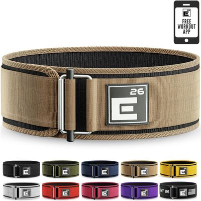 Element 26 Self-Locking Weight Lifting Belt - Premium Weightlifting Belt for Serious Functional Fitness, and Olympic Lifting Athletes - Lifting Belt for Men and Women (X-Large, Ranger Tan)