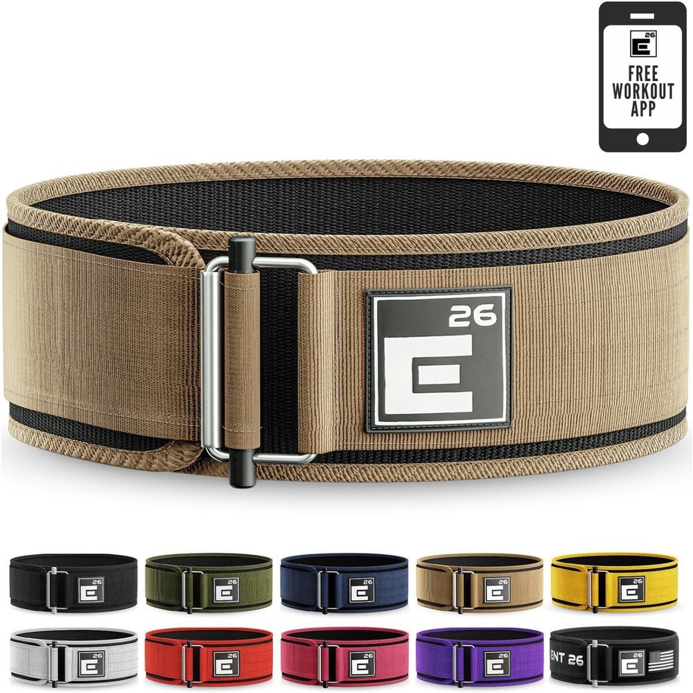 Element 26 Self-Locking Weight Lifting Belt - Premium Weightlifting Belt for Serious Functional Fitness, and Olympic Lifting Athletes - Lifting Belt for Men and Women (X-Large, Ranger Tan)