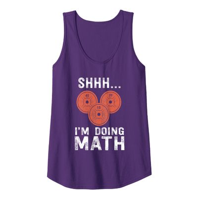 Math Lover Gym Weightlifting Funny Quote Workout Exercise Tank Top Small