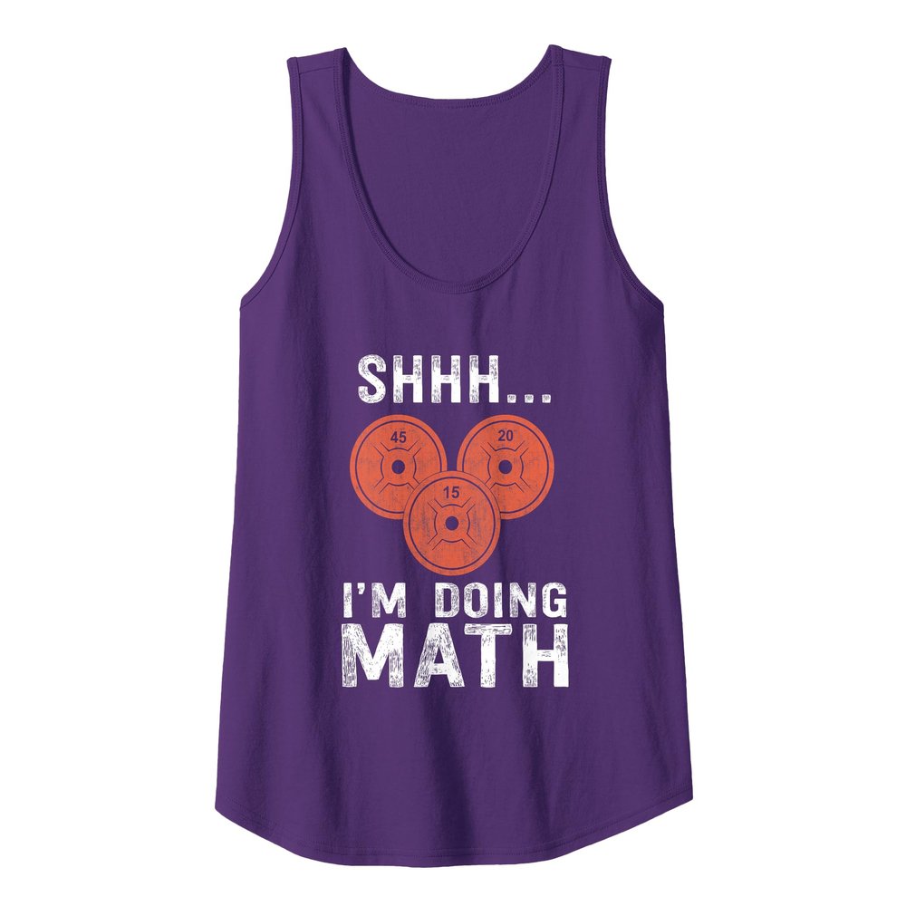 Math Lover Gym Weightlifting Funny Quote Workout Exercise Tank Top Small
