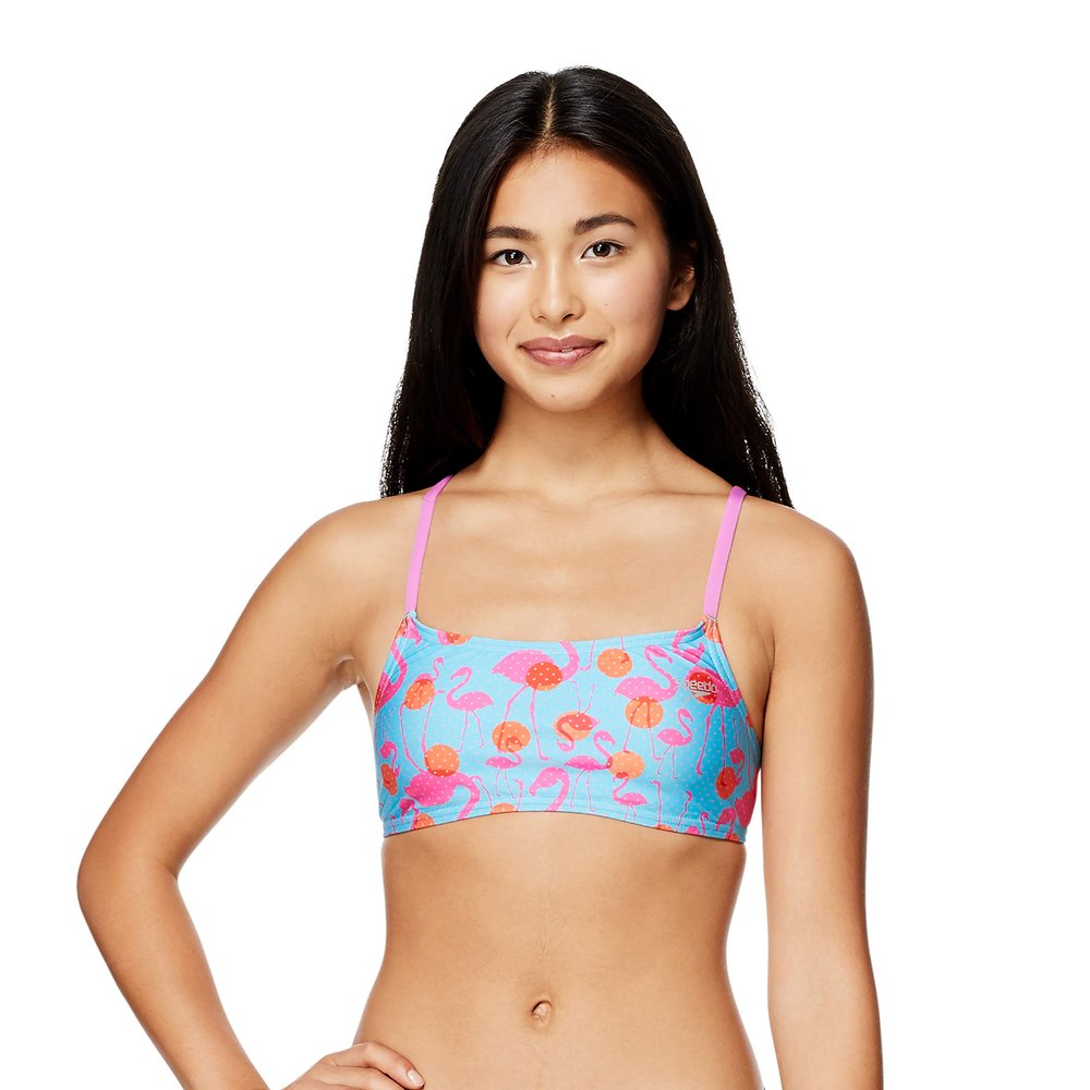 Speedo Women's Swimsuit Top Bikini Endurance Strappy Back Demi