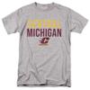 Central Michigan University Official Stacked Unisex Adult T-Shirt, Athletic Heather, 5X-Large view 1