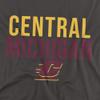 Central Michigan University Official Stacked Unisex Adult T-Shirt, Charcoal, 5X-Large view 2