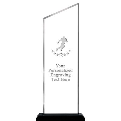 Football Player Acrylics - 16" Incline Skyline Acrylic Award Football Player Presentation Trophy, Engraving Included Prime
