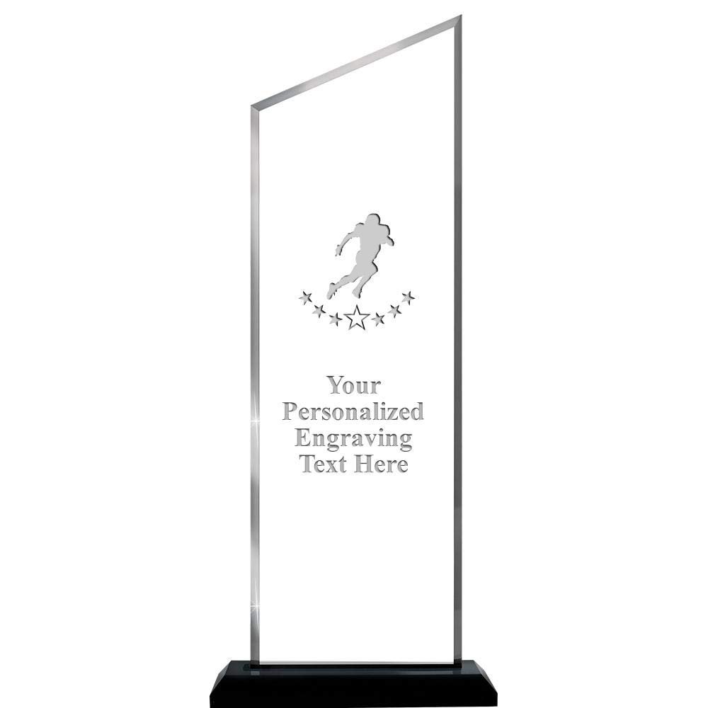 Football Player Acrylics - 16" Incline Skyline Acrylic Award Football Player Presentation Trophy, Engraving Included Prime