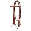 Turquoise Cross Coco Feather 5/8" Browband Headstall view 1