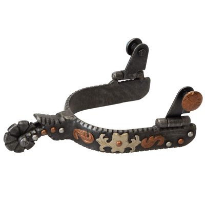 Weaver Leather Ladies' Spur with Floral Design, Black Floral Filigree